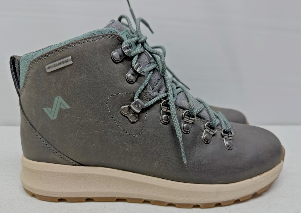 FORSAKE Patch Women's 9 Waterproof Gunmetal Leather Lace Up Ankle Boots